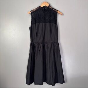 Zara lace high neck mini dress